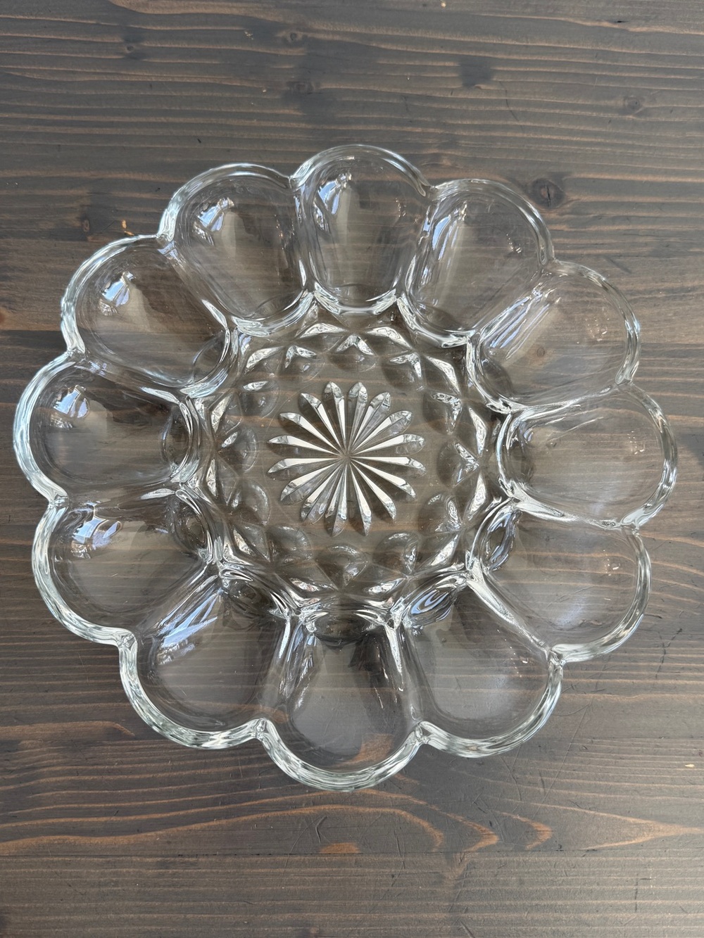 Vintage glass Anchor Hocking deviled egg dish